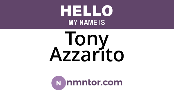 Tony Azzarito