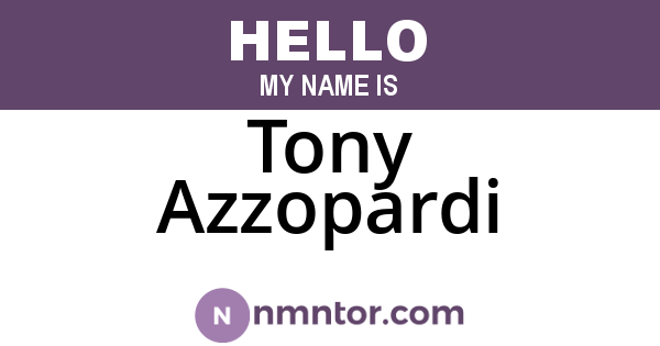 Tony Azzopardi