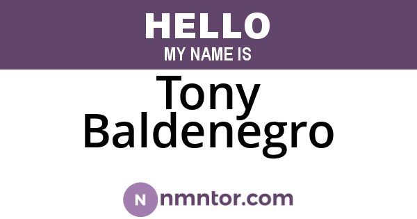 Tony Baldenegro