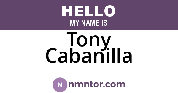 Tony Cabanilla