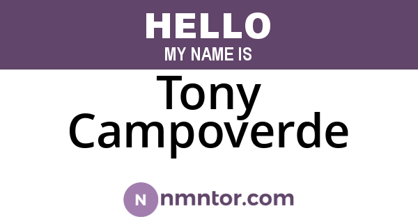 Tony Campoverde