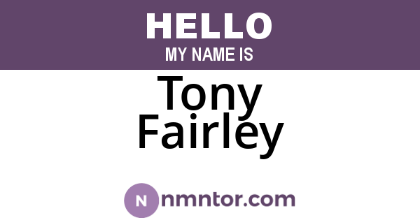 Tony Fairley