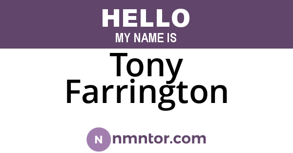 Tony Farrington