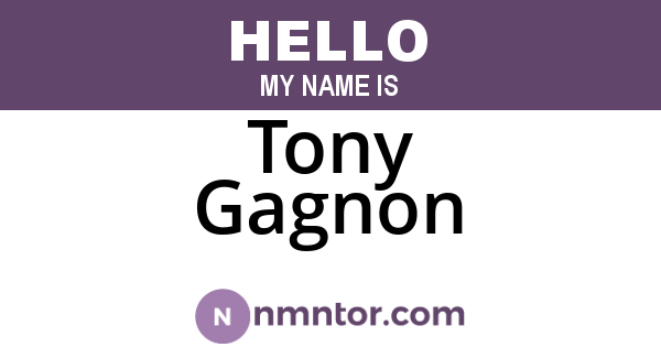 Tony Gagnon