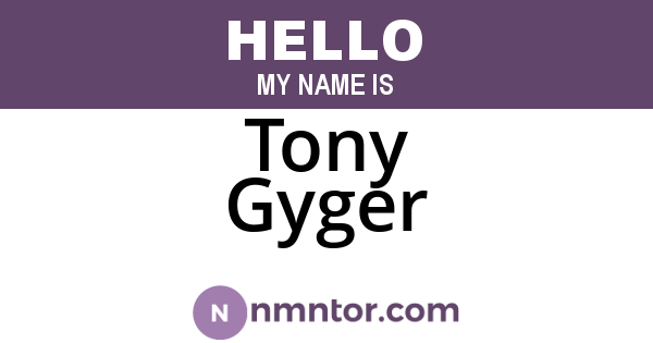 Tony Gyger