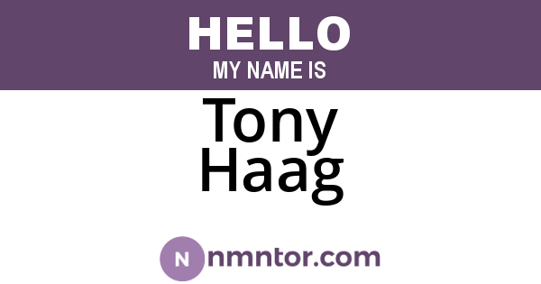 Tony Haag