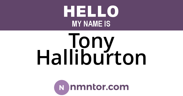 Tony Halliburton