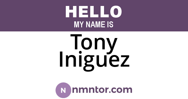 Tony Iniguez