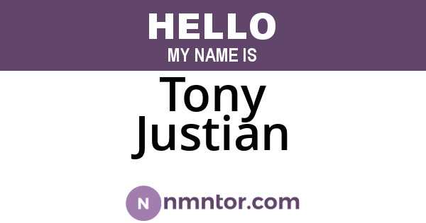 Tony Justian