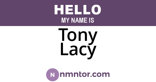 Tony Lacy