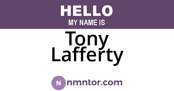 Tony Lafferty