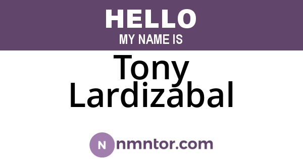 Tony Lardizabal