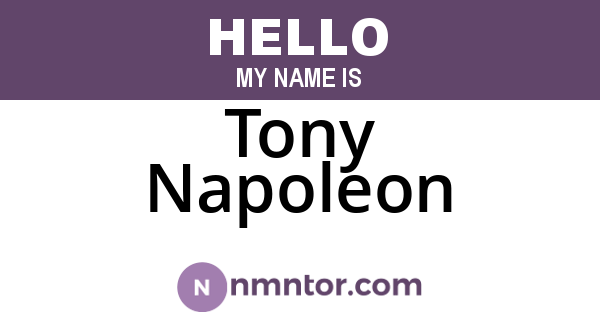 Tony Napoleon