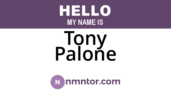 Tony Palone