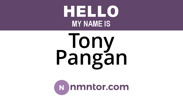 Tony Pangan