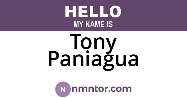 Tony Paniagua