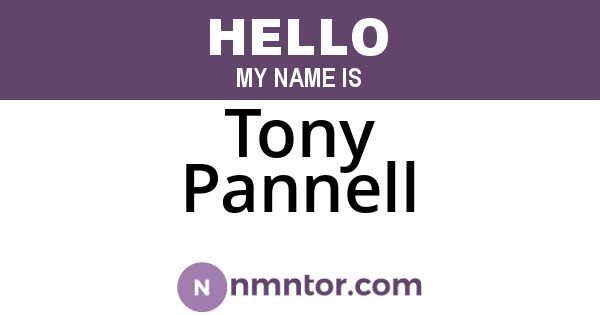 Tony Pannell