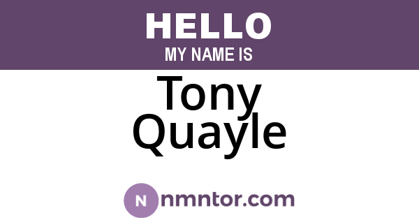 Tony Quayle