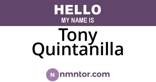 Tony Quintanilla