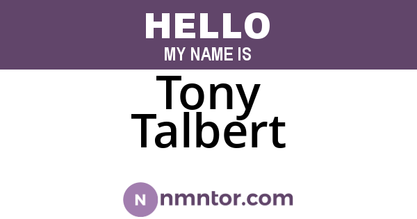 Tony Talbert