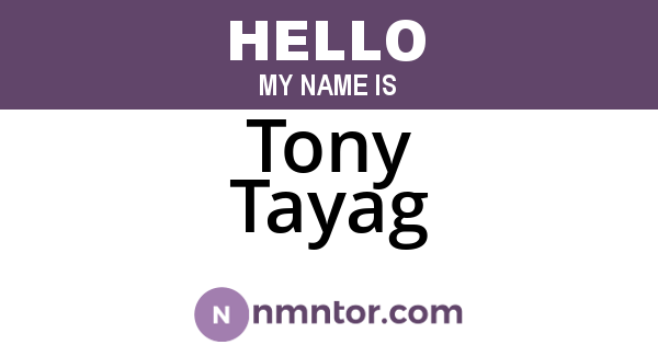 Tony Tayag