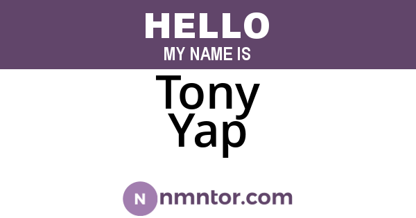 Tony Yap