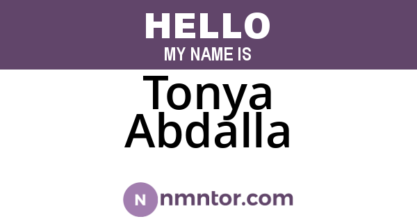 Tonya Abdalla