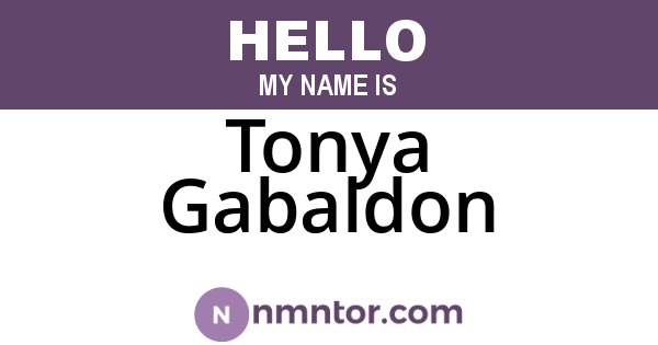 Tonya Gabaldon