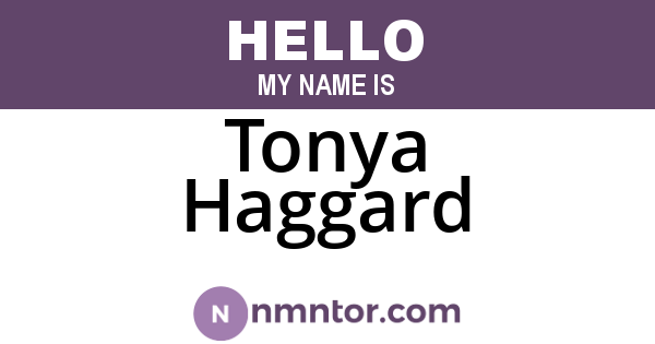 Tonya Haggard
