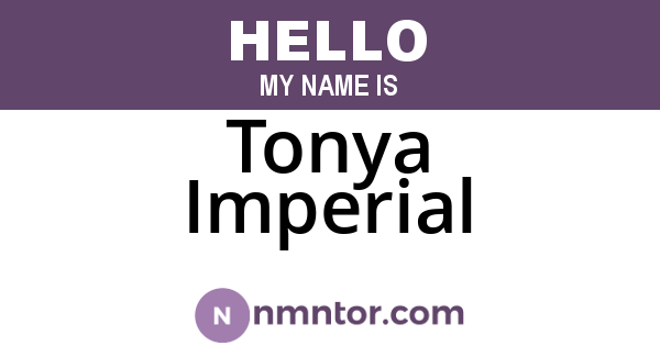 Tonya Imperial