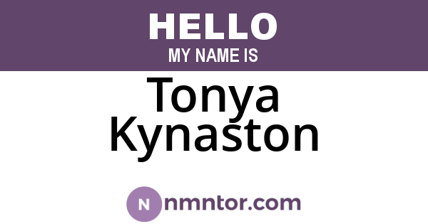 Tonya Kynaston