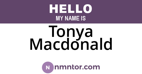 Tonya Macdonald
