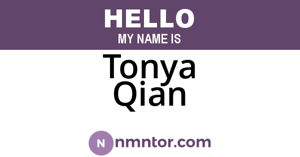 Tonya Qian