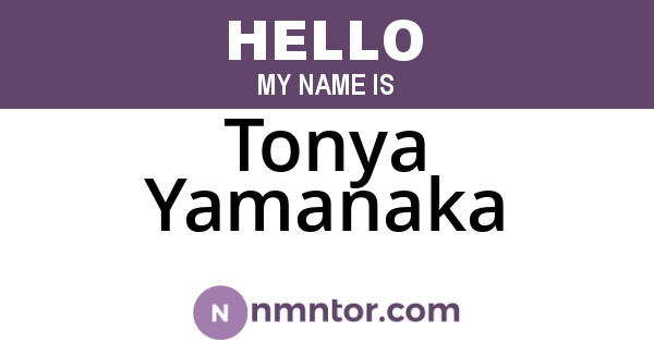 Tonya Yamanaka