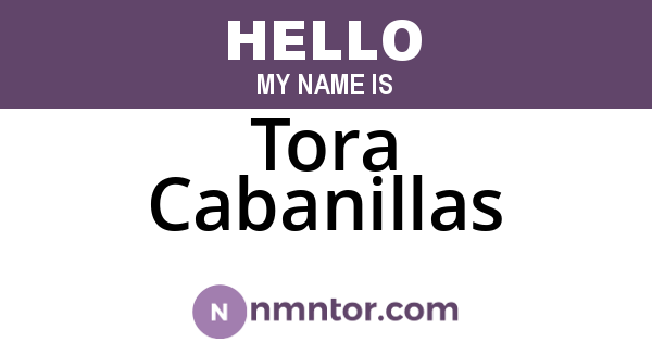 Tora Cabanillas