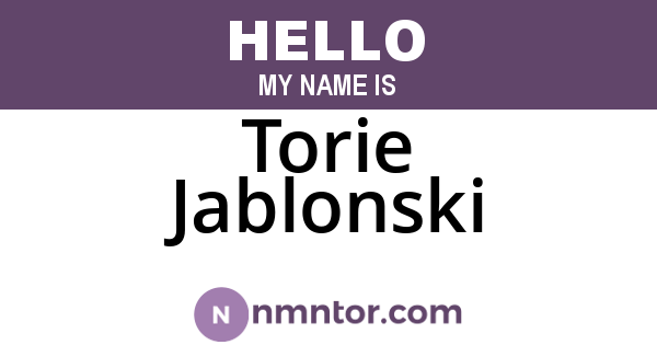Torie Jablonski
