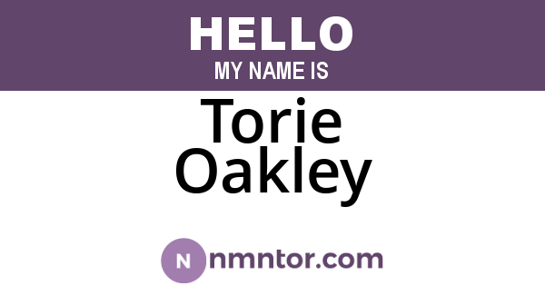 Torie Oakley