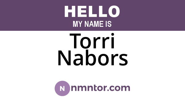Torri Nabors
