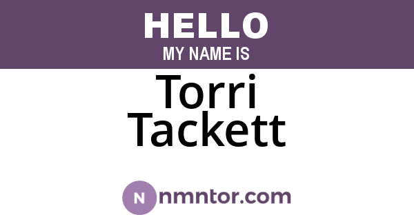 Torri Tackett