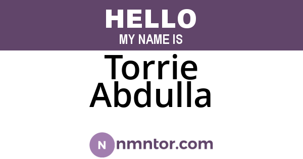 Torrie Abdulla