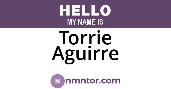 Torrie Aguirre