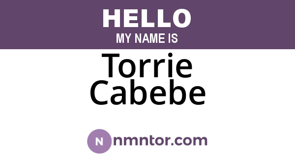 Torrie Cabebe