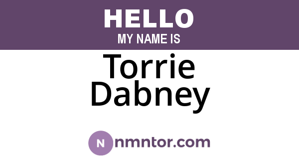 Torrie Dabney