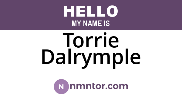 Torrie Dalrymple