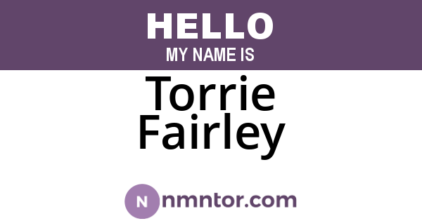 Torrie Fairley