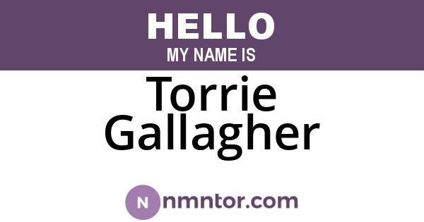 Torrie Gallagher