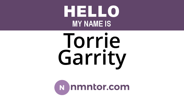 Torrie Garrity