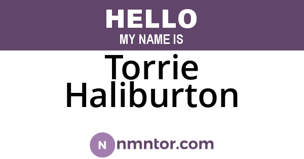 Torrie Haliburton