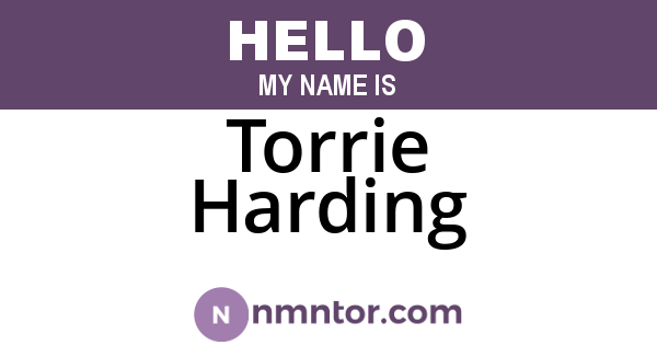 Torrie Harding