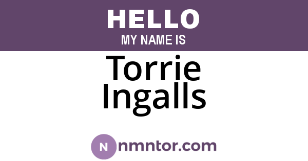 Torrie Ingalls